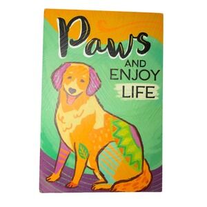 Ganz Paws And Enjoy Life Decorative Dog Wood Plaque Sign‎